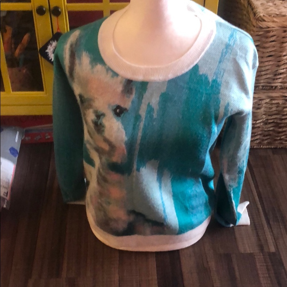 Anthropologie llama sweater small